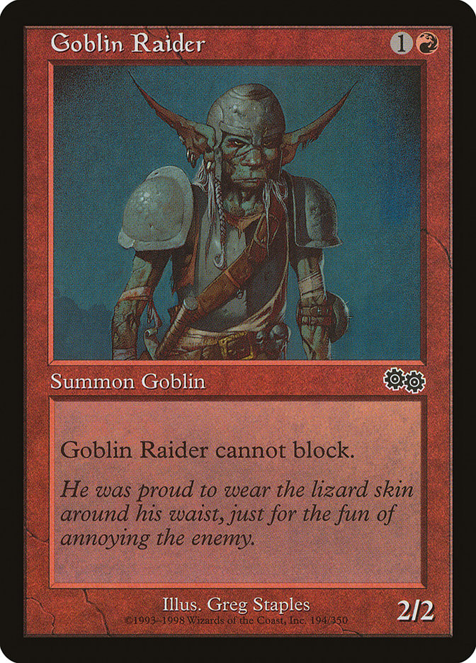 Goblin Raider [Urza's Saga] | Card Merchant Takapuna