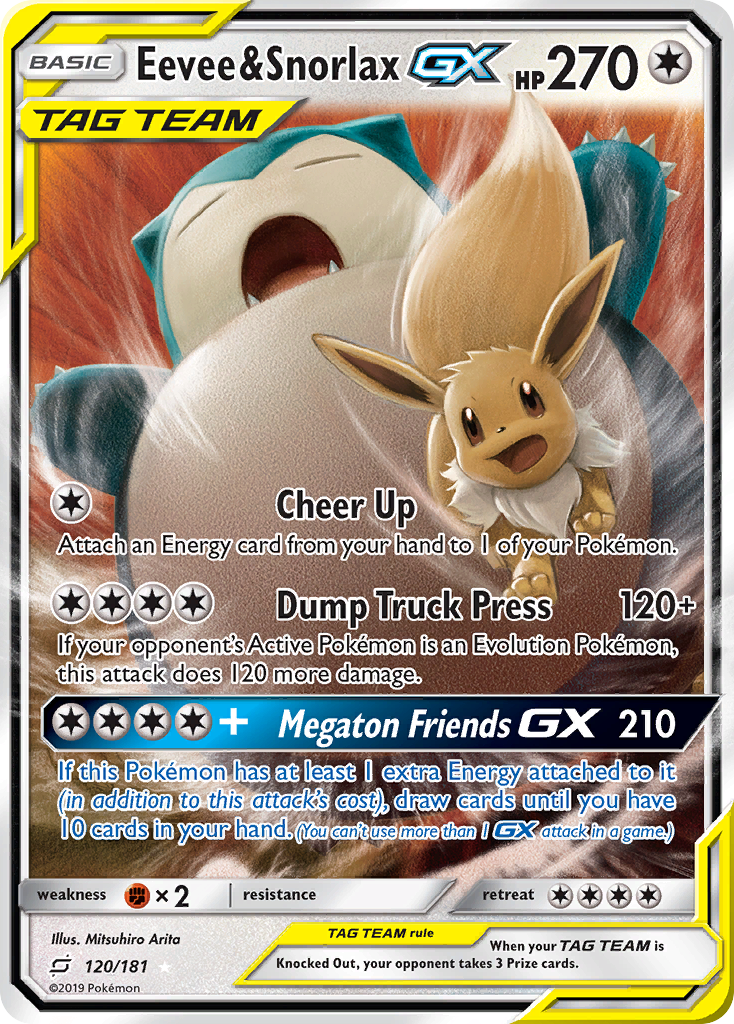 Eevee & Snorlax GX (120/181) [Sun & Moon: Team Up] | Card Merchant Takapuna