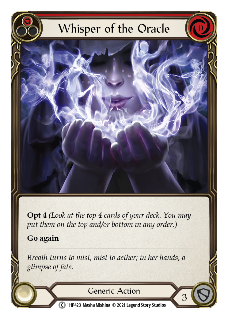 Whisper of the Oracle (Red) [1HP423] (History Pack 1) | Card Merchant Takapuna