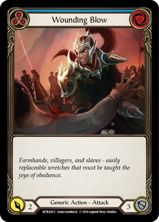 Wounding Blow (Blue) [WTR205-C] (Welcome to Rathe)  Alpha Print Normal | Card Merchant Takapuna