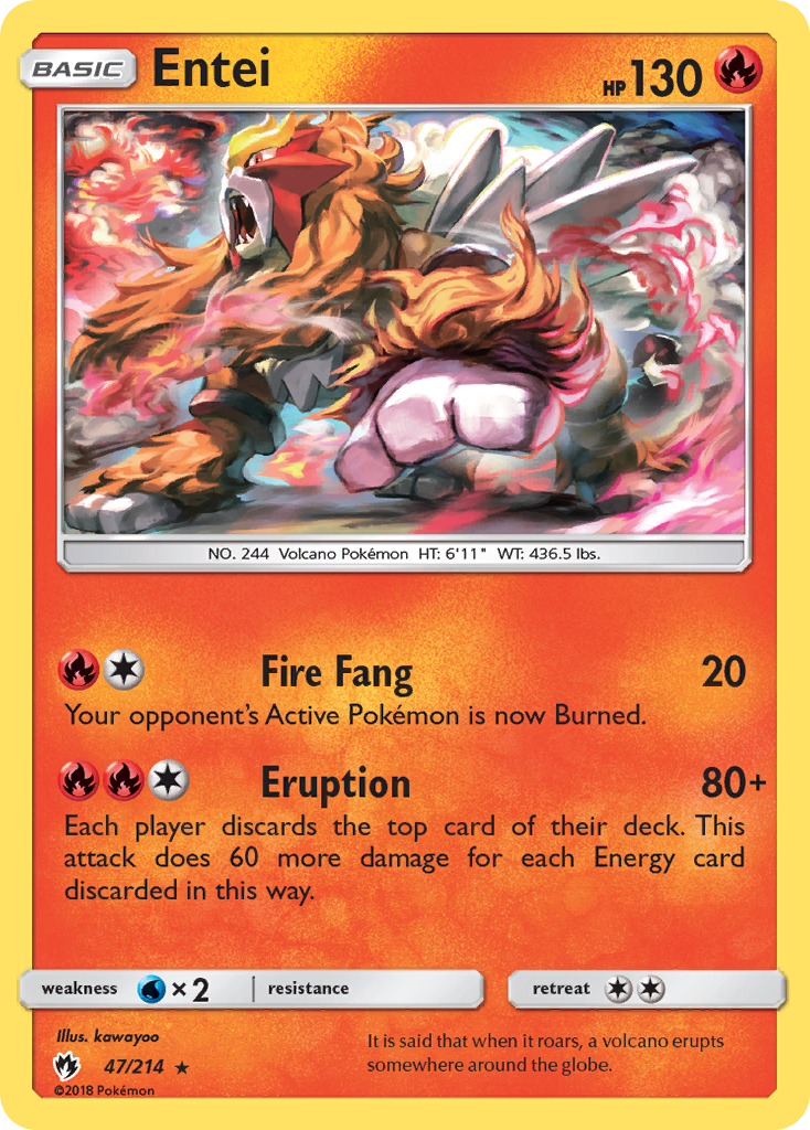 Entei (47/214) [Sun & Moon: Lost Thunder] | Card Merchant Takapuna