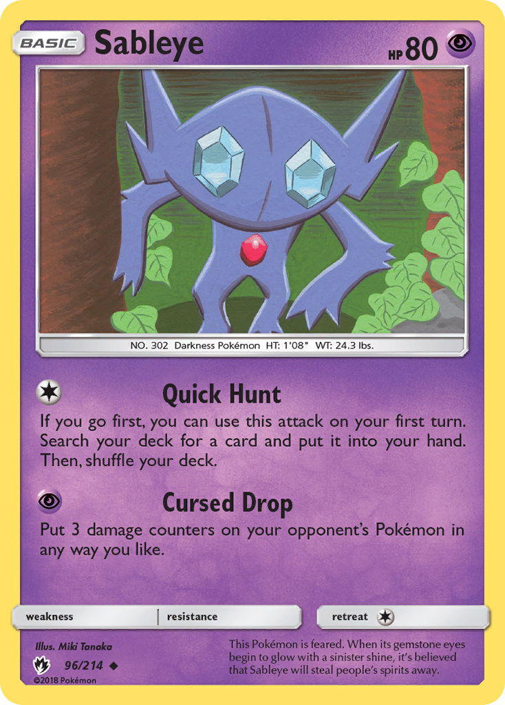 Sableye (96/214) [Sun & Moon: Lost Thunder] | Card Merchant Takapuna