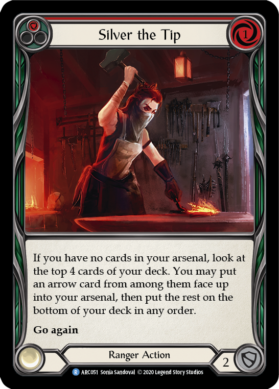 Silver the Tip (Red) [U-ARC051] (Arcane Rising Unlimited)  Unlimited Rainbow Foil | Card Merchant Takapuna