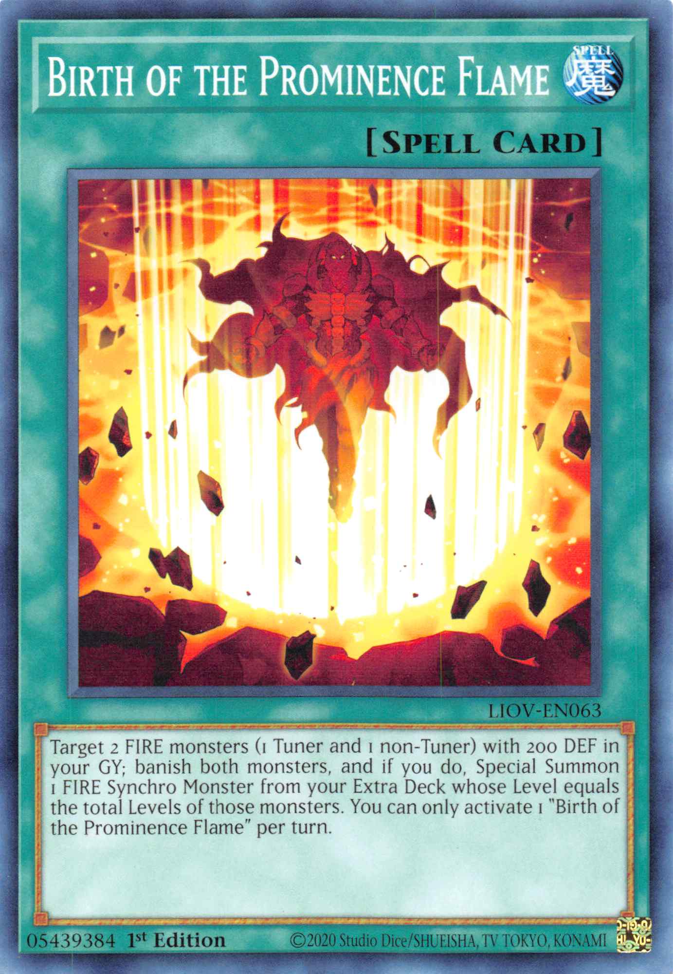 Birth of the Prominence Flame [LIOV-EN063] Common | Card Merchant Takapuna