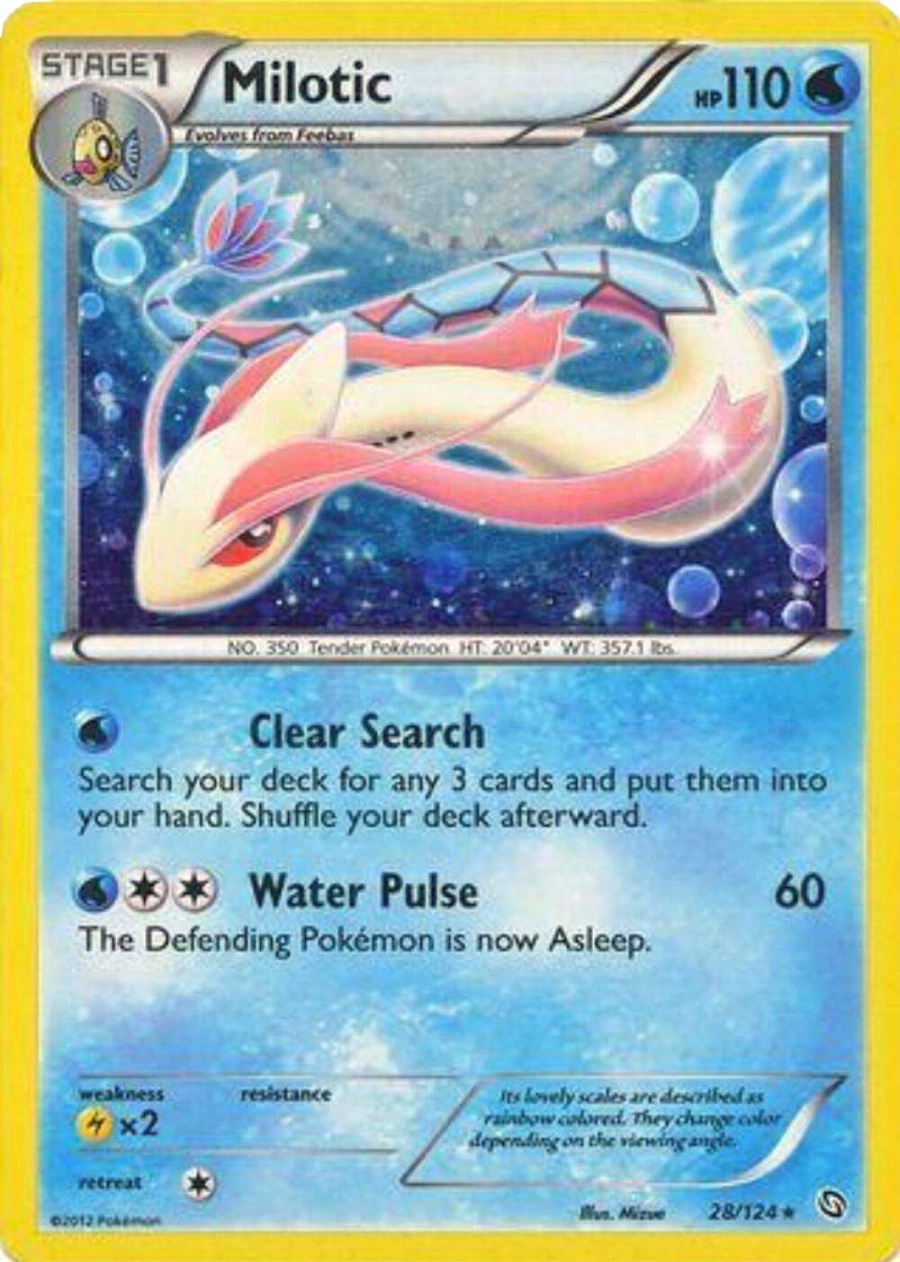 Milotic (28/124) (Cosmos Holo) [Black & White: Dragons Exalted] | Card Merchant Takapuna