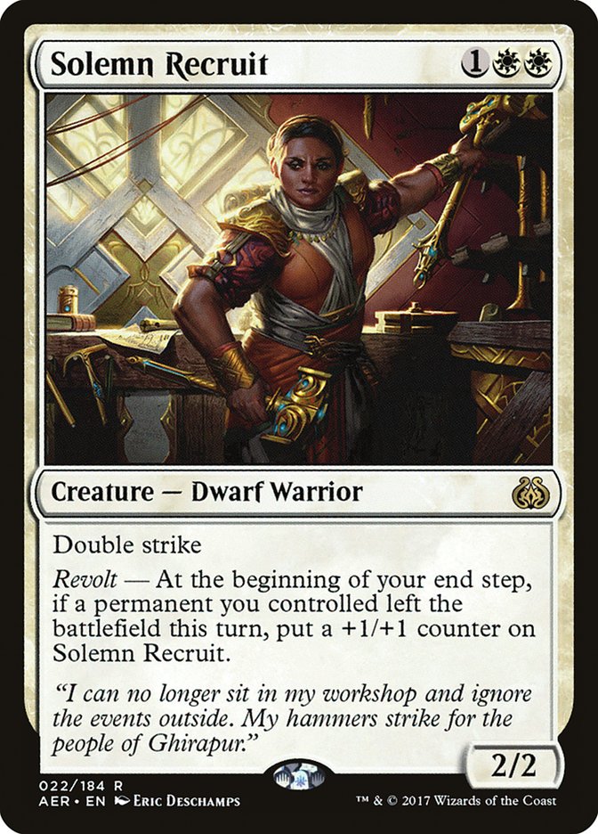 Solemn Recruit [Aether Revolt] | Card Merchant Takapuna