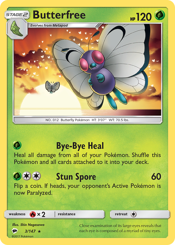 Butterfree (3/147) [Sun & Moon: Burning Shadows] | Card Merchant Takapuna