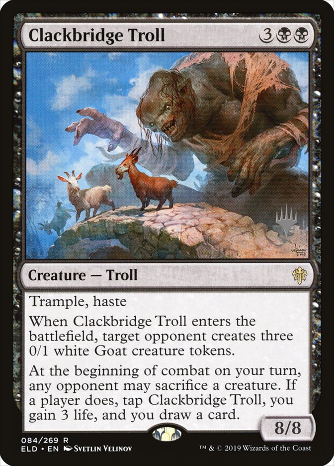 Clackbridge Troll (Promo Pack) [Throne of Eldraine Promos] | Card Merchant Takapuna