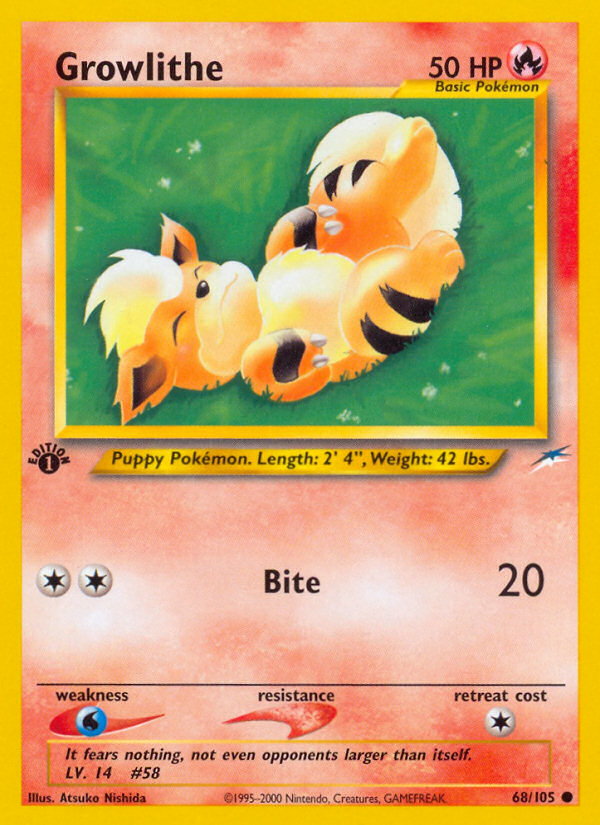 Growlithe (68/105) [Neo Destiny 1st Edition] | Card Merchant Takapuna