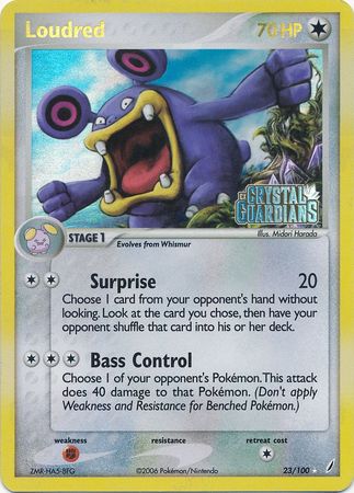 Loudred (23/100) (Stamped) [EX: Crystal Guardians] | Card Merchant Takapuna