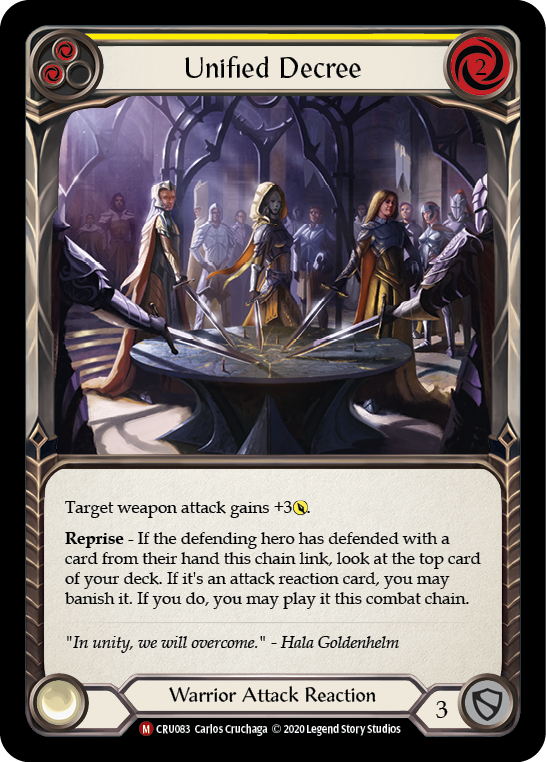 Unified Decree [CRU083] (Crucible of War)  1st Edition Rainbow Foil | Card Merchant Takapuna