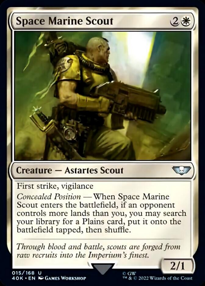 Space Marine Scout (Surge Foil) [Warhammer 40,000] | Card Merchant Takapuna