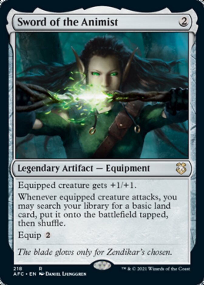 Sword of the Animist [Dungeons & Dragons: Adventures in the Forgotten Realms Commander] | Card Merchant Takapuna