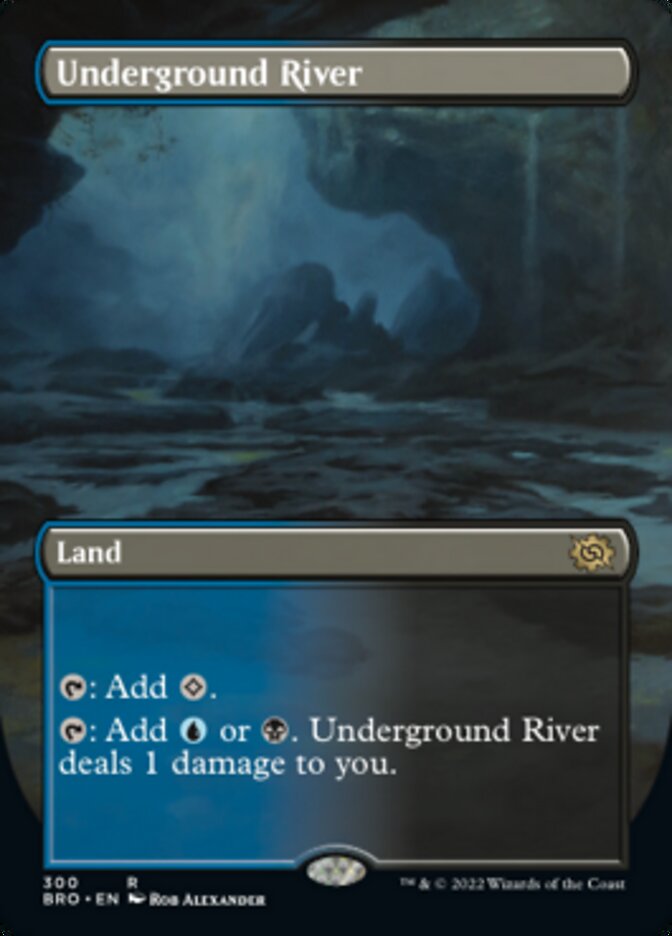 Underground River (Borderless Alternate Art) [The Brothers' War] | Card Merchant Takapuna