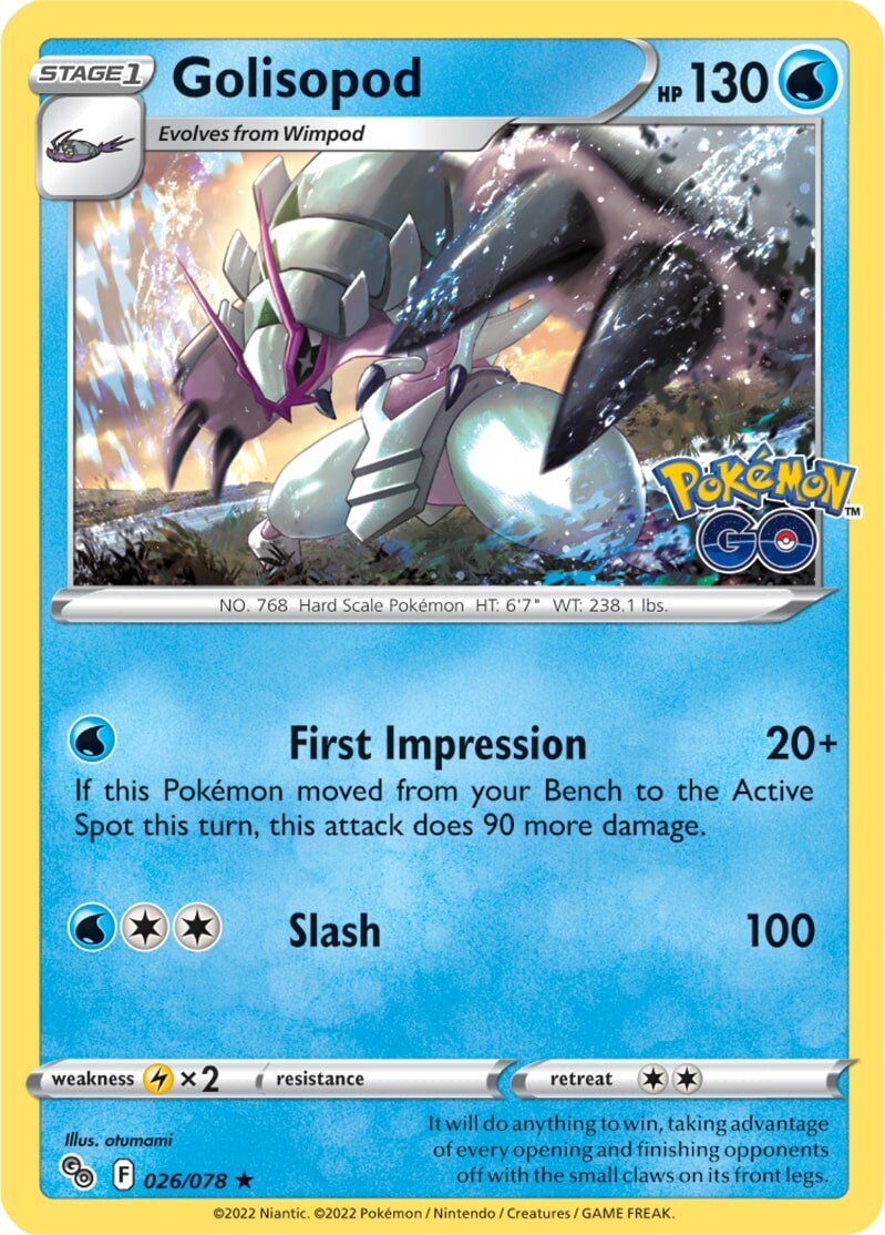 Golisopod (026/078) [Pokémon GO] | Card Merchant Takapuna