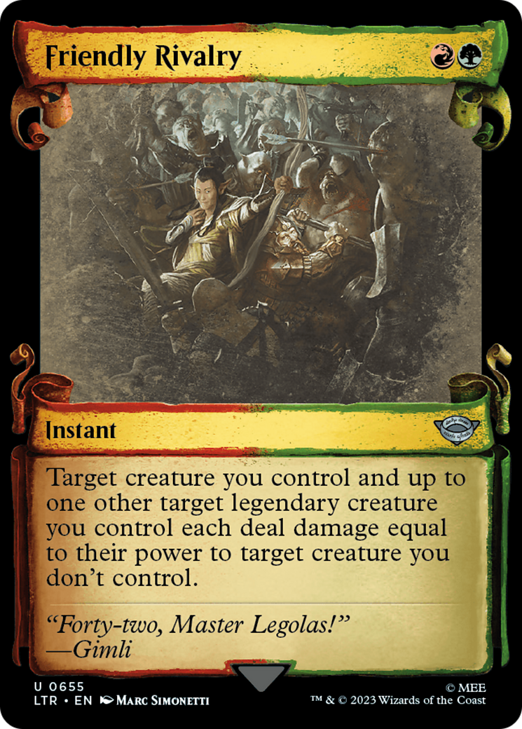 Friendly Rivalry [The Lord of the Rings: Tales of Middle-Earth Showcase Scrolls] | Card Merchant Takapuna