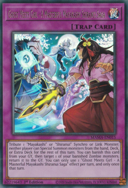 Ghost Meets Girl - A Masterful Mayakashi Shiranui Saga [MAMA-EN015] Ultra Rare | Card Merchant Takapuna