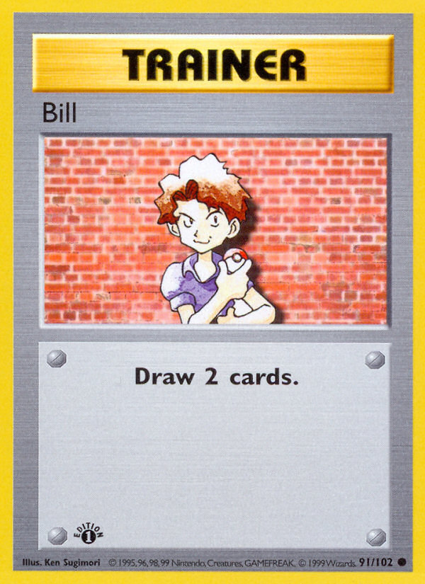 Bill (91/102) (Shadowless) [Base Set 1st Edition] | Card Merchant Takapuna