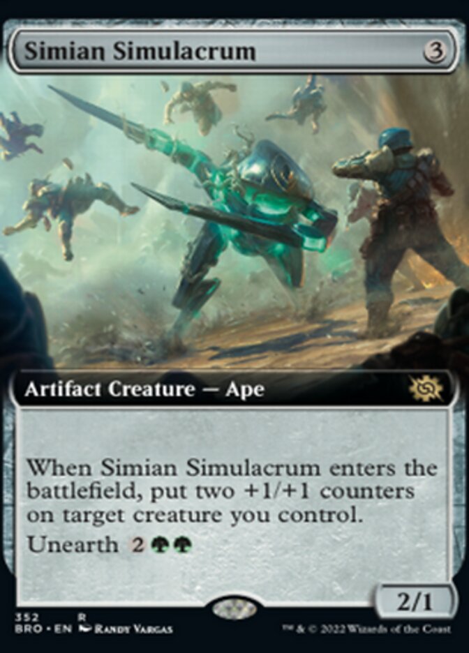 Simian Simulacrum (Extended Art) [The Brothers' War] | Card Merchant Takapuna