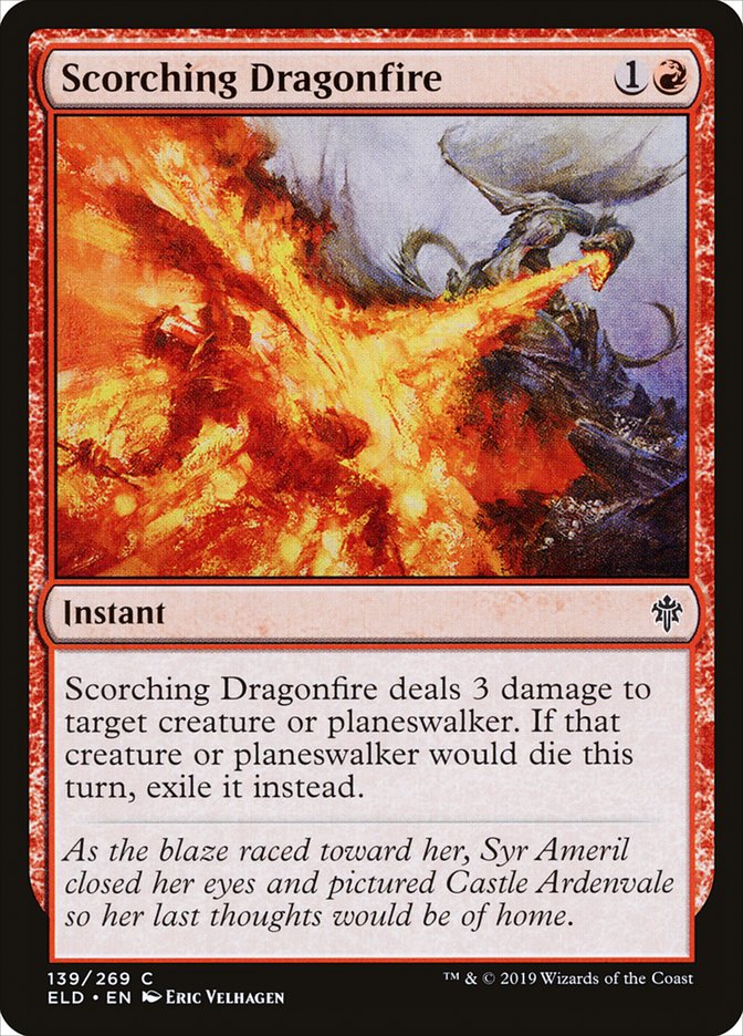 Scorching Dragonfire [Throne of Eldraine] | Card Merchant Takapuna