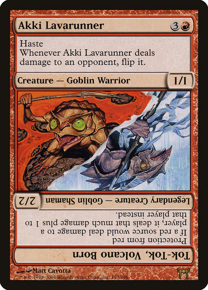 Akki Lavarunner // Tok-Tok, Volcano Born [Champions of Kamigawa] | Card Merchant Takapuna