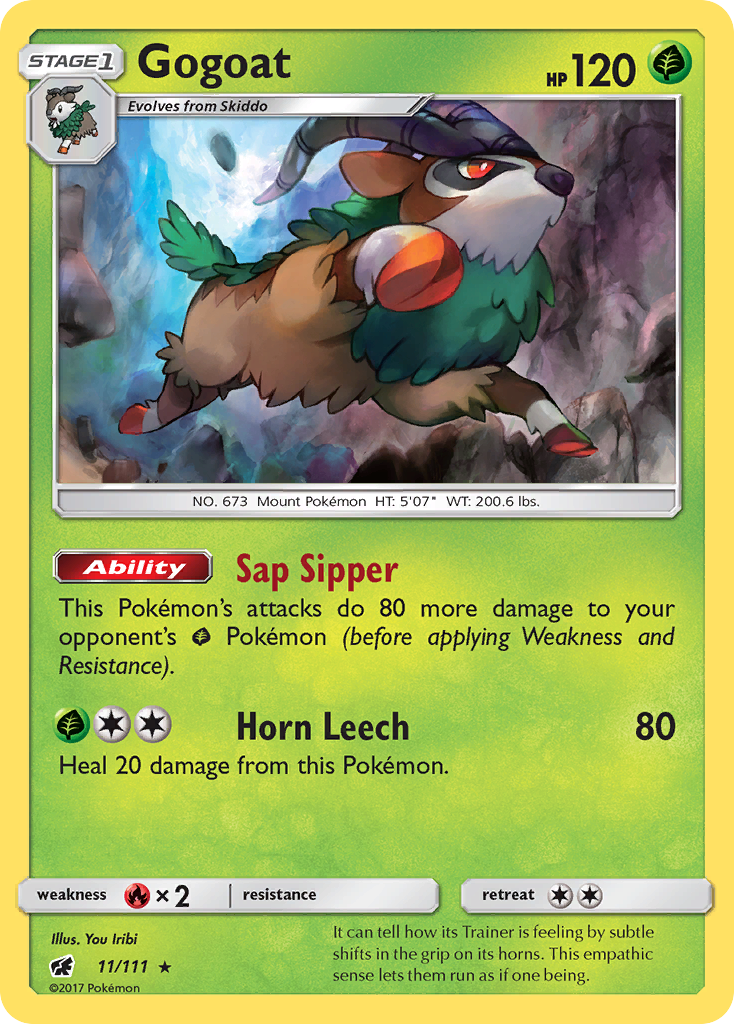 Gogoat (11/111) [Sun & Moon: Crimson Invasion] | Card Merchant Takapuna