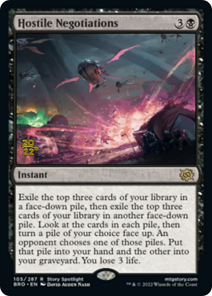 Hostile Negotiations [The Brothers' War Prerelease Promos] | Card Merchant Takapuna