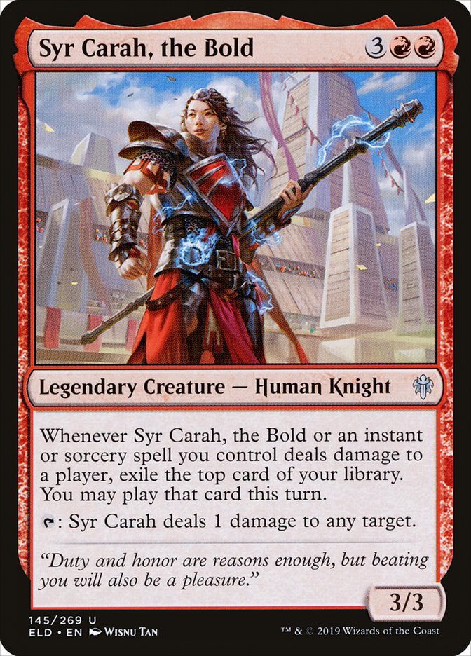 Syr Carah, the Bold [Throne of Eldraine] | Card Merchant Takapuna