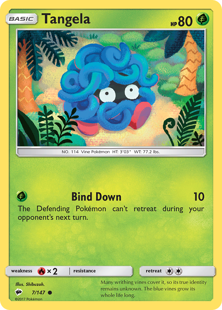 Tangela (7/147) [Sun & Moon: Burning Shadows] | Card Merchant Takapuna