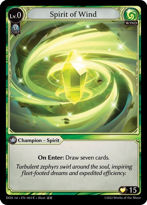 Spirit of Wind (003) [Dawn of Ashes: 1st Edition] | Card Merchant Takapuna