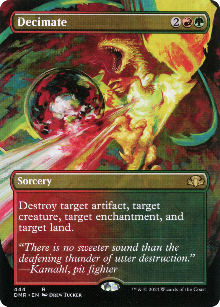 Decimate (Borderless Alternate Art) [Dominaria Remastered] | Card Merchant Takapuna