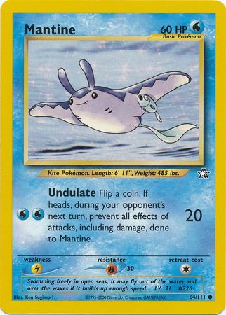 Mantine (64/111) [Neo Genesis Unlimited] | Card Merchant Takapuna