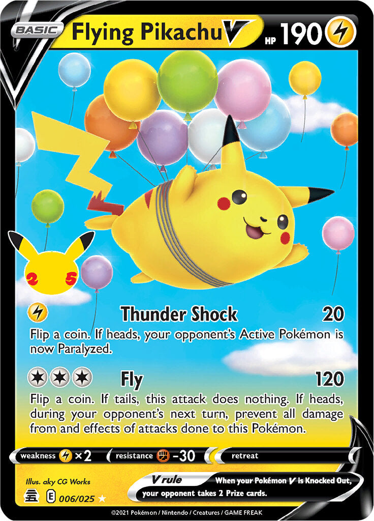 Flying Pikachu V (006/025) [Celebrations: 25th Anniversary] | Card Merchant Takapuna