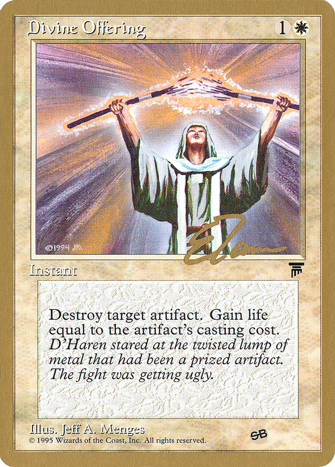 Divine Offering (Eric Tam) (SB) [Pro Tour Collector Set] | Card Merchant Takapuna
