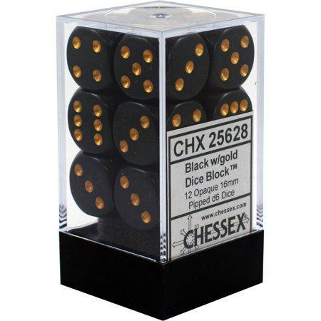 Chessex 12-Die Set - Opaque | Card Merchant Takapuna