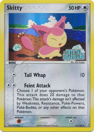 Skitty (41/100) (Stamped) [EX: Crystal Guardians] | Card Merchant Takapuna