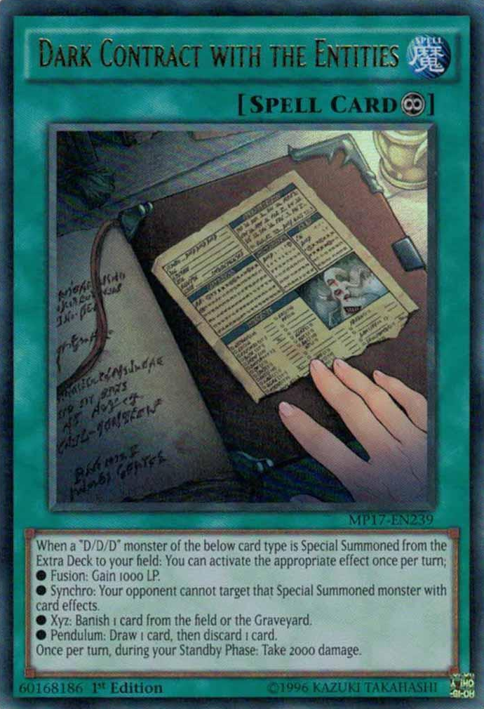 Dark Contract with the Entities [MP17-EN239] Ultra Rare | Card Merchant Takapuna