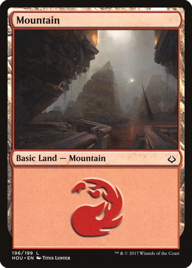 Mountain (196) [Hour of Devastation] | Card Merchant Takapuna