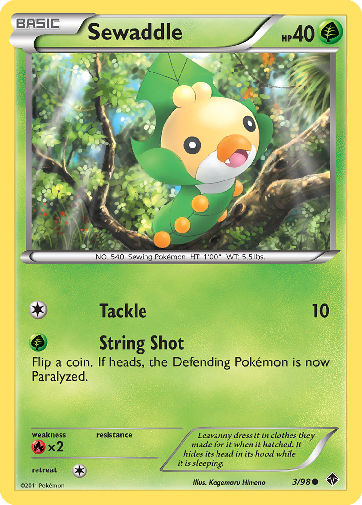 Sewaddle (3/98) [Black & White: Emerging Powers] | Card Merchant Takapuna
