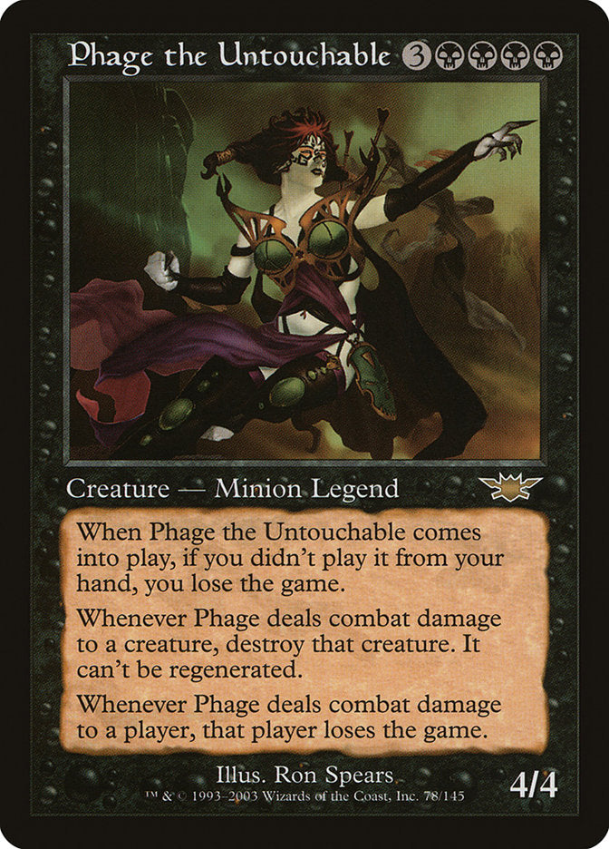 Phage the Untouchable [Legions] | Card Merchant Takapuna