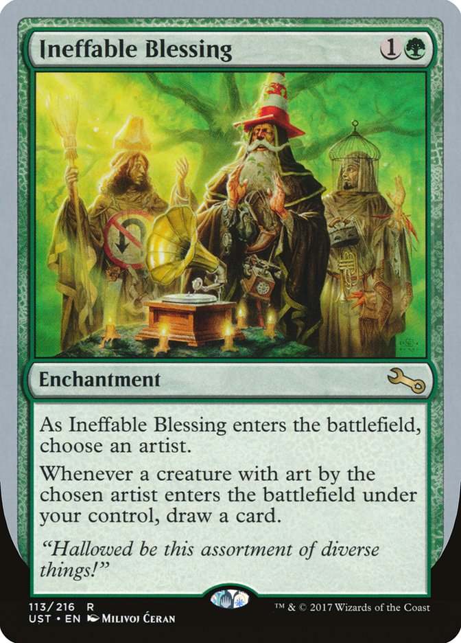 Ineffable Blessing ("choose an artist") [Unstable] | Card Merchant Takapuna