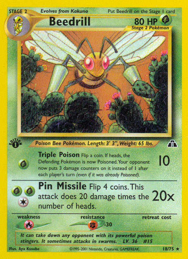 Beedrill (18/75) [Neo Discovery 1st Edition] | Card Merchant Takapuna