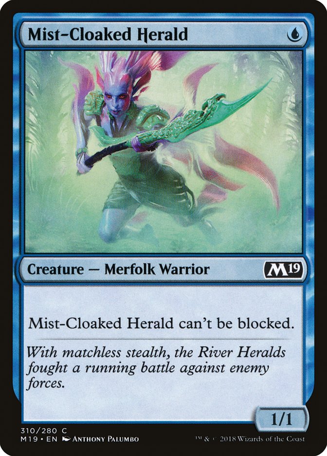 Mist-Cloaked Herald [Core Set 2019] | Card Merchant Takapuna