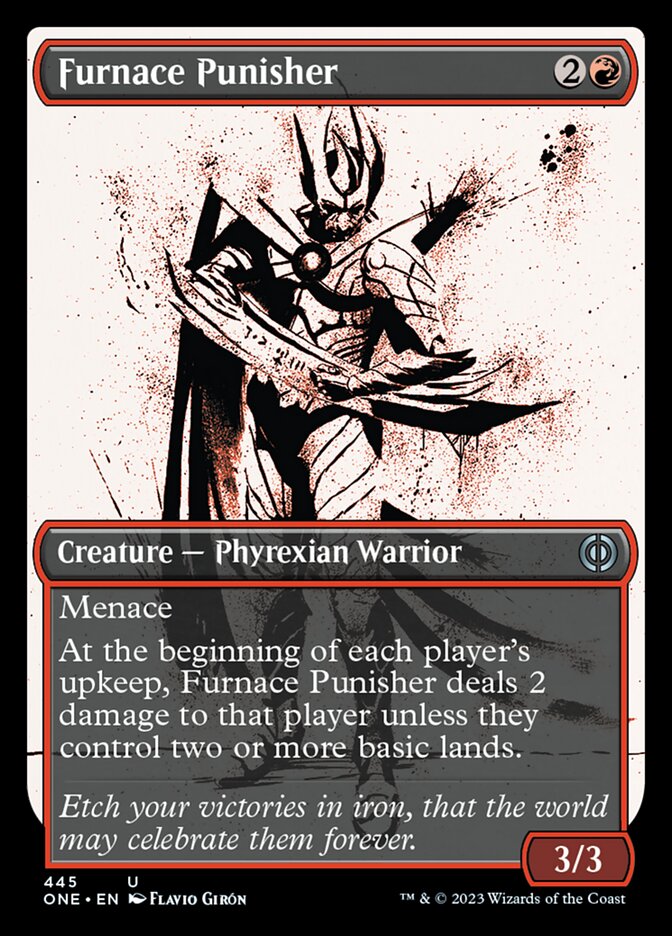 Furnace Punisher (Showcase Ichor Step-and-Compleat Foil) [Phyrexia: All Will Be One] | Card Merchant Takapuna
