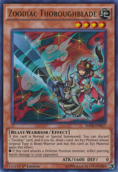 Zoodiac Thoroughblade [RATE-EN017] Ultra Rare | Card Merchant Takapuna