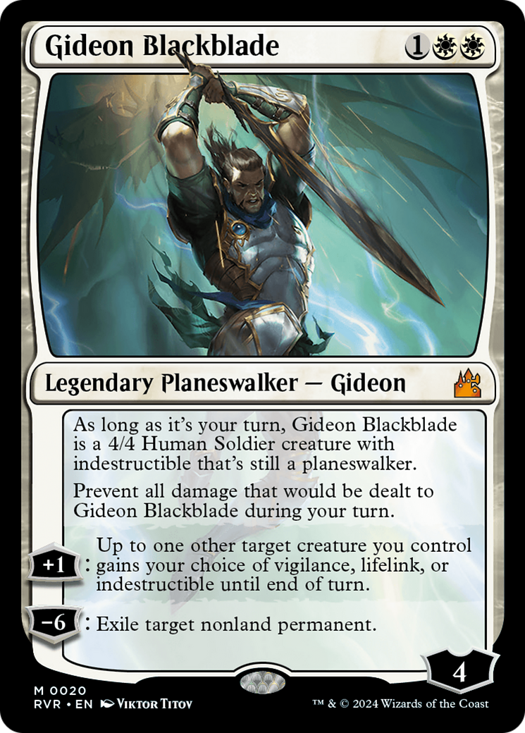 Gideon Blackblade [Ravnica Remastered] | Card Merchant Takapuna