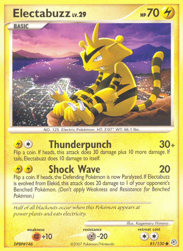 Electabuzz (81/130) [Diamond & Pearl: Base Set] | Card Merchant Takapuna
