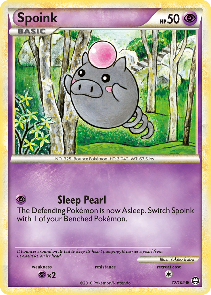 Spoink (77/102) [HeartGold & SoulSilver: Triumphant] | Card Merchant Takapuna