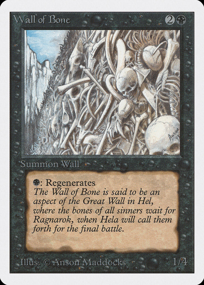 Wall of Bone [Unlimited Edition] | Card Merchant Takapuna