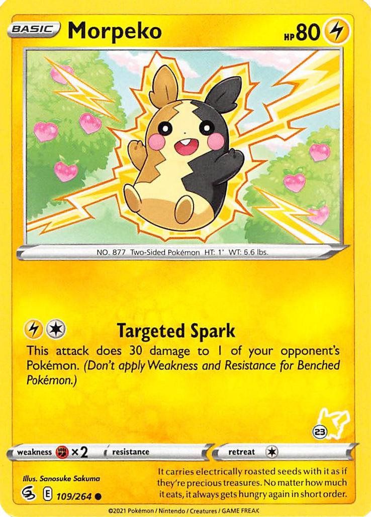 Morpeko (109/264) (Pikachu Stamp #23) [Battle Academy 2022] | Card Merchant Takapuna